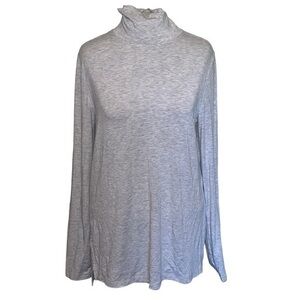 Long sleeve turtle neck lightweight thin material gray marble color large